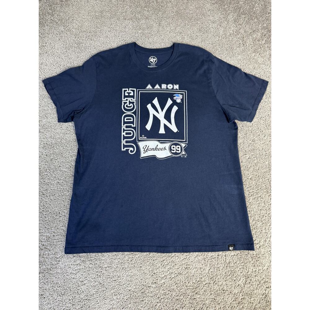 New York Yankees Shirt Mens XL Blue MLB Baseball Aaron Judge 99 Graphic Tee '47
